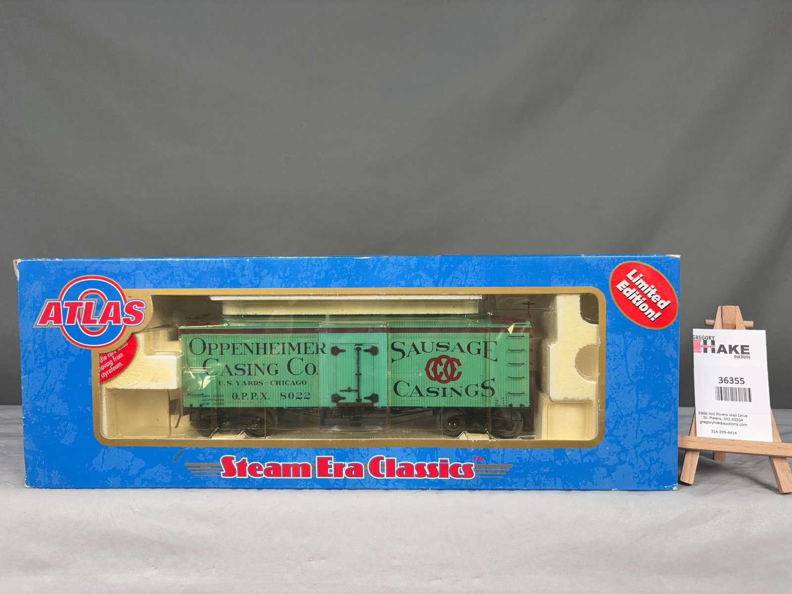 Atlas O 36' Woodside Refrigerator Car & Car Oppenheimer w/OB - 2