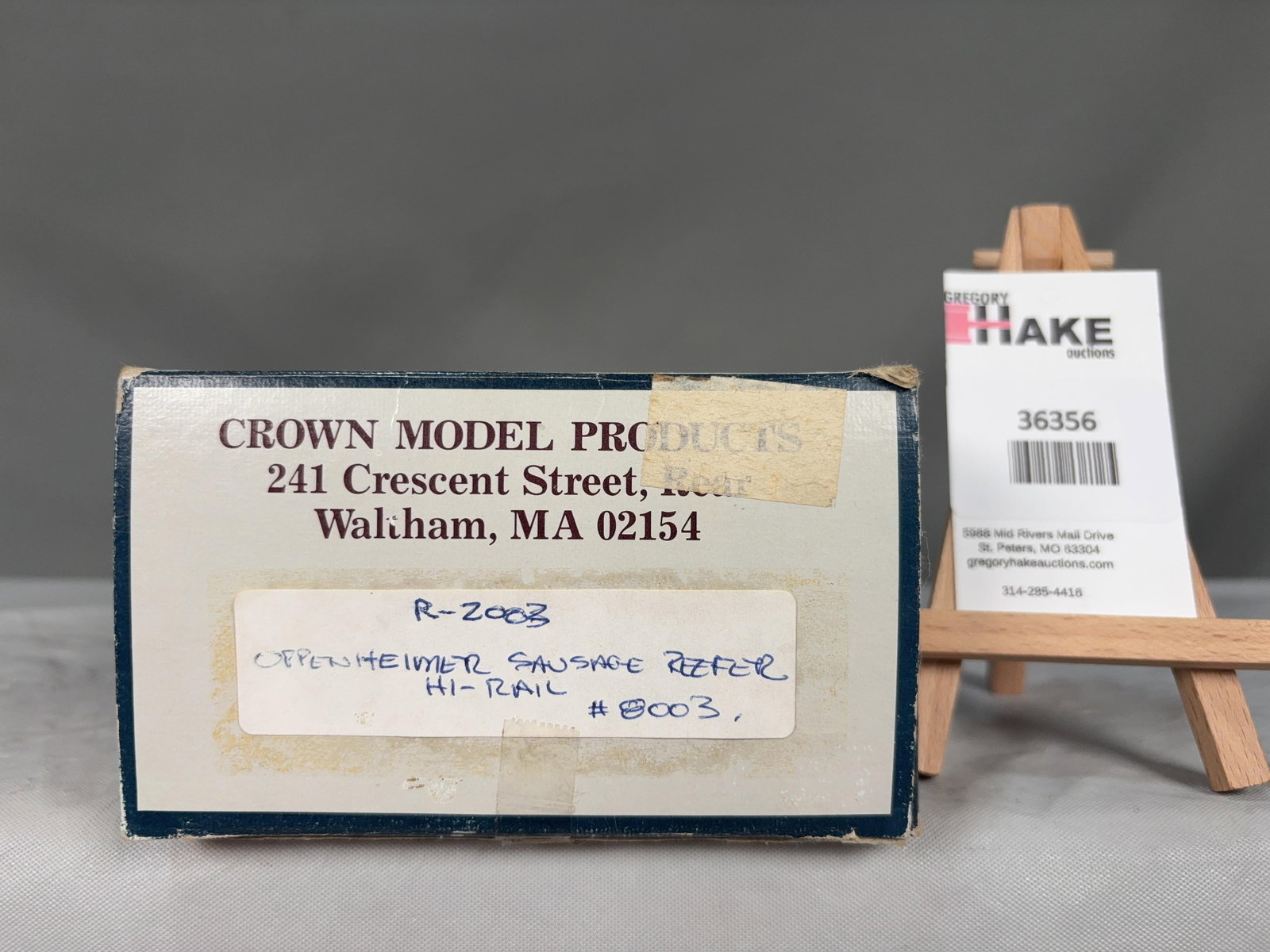 Crown Model Products Oppenheimer Sausage Reefer Hi-Rail w/OB: Crown Model Products Oppenheimer Sausage Reefer Hi-Rail w/OB, C9 � Size 16x5x3