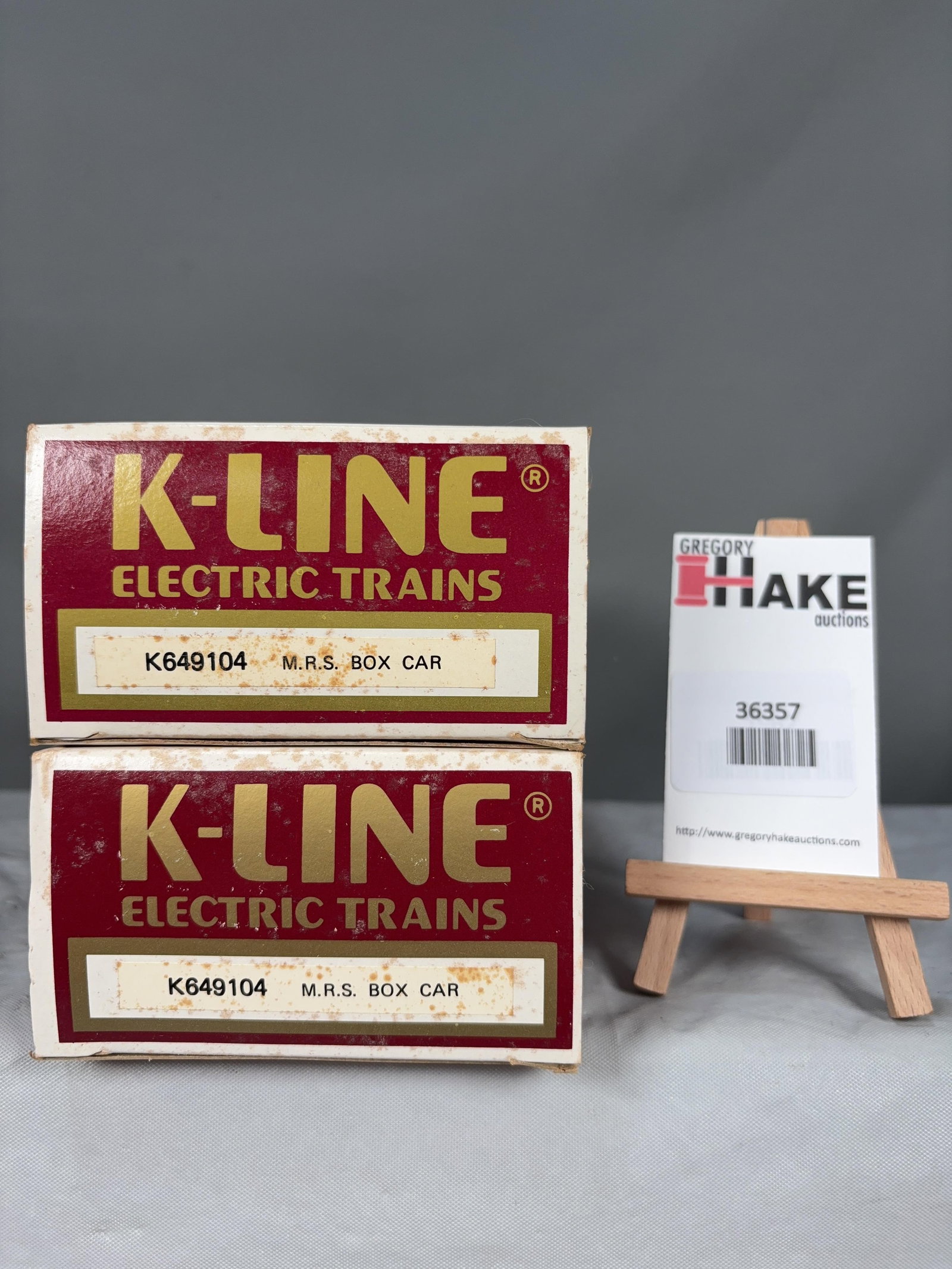Set of 2 K-Line M.R.S. Box Cars K649104 w/OB's: Set of 2 K-Line M.R.S. Box Cars K649104 w/OB's,C9 � Size 12x5x5