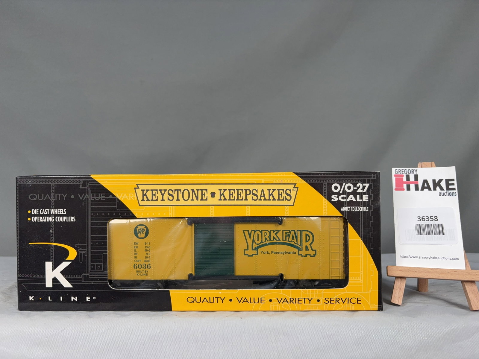K-Line Keystone Keepsakes PRR York Fair Boxcar K-5154014 w/OB - 2