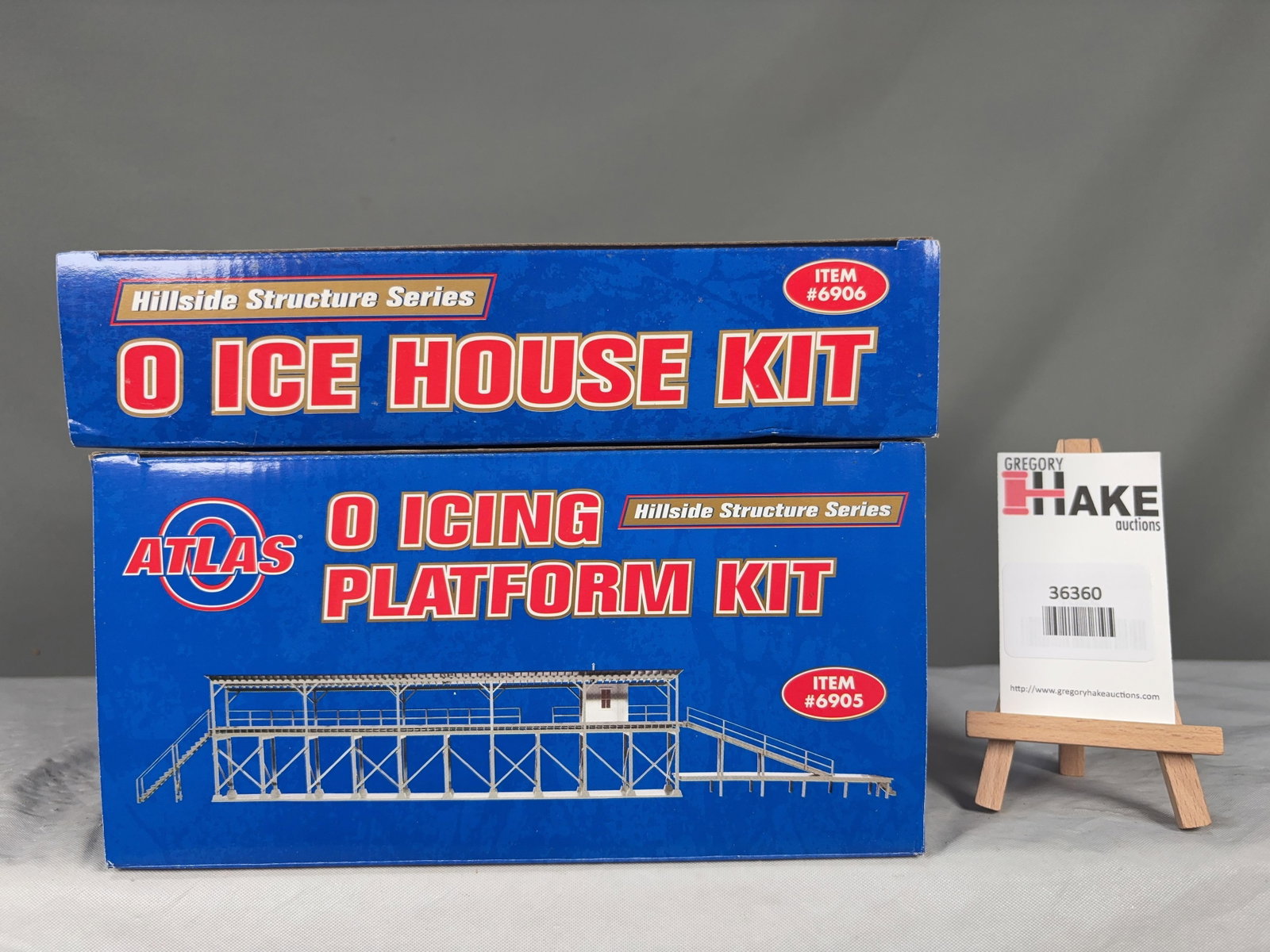Atlas Hillside Structure Series O Ice House Kit 6906 and O Icing Platform Kit 6905 w/OB's (1 of 3)