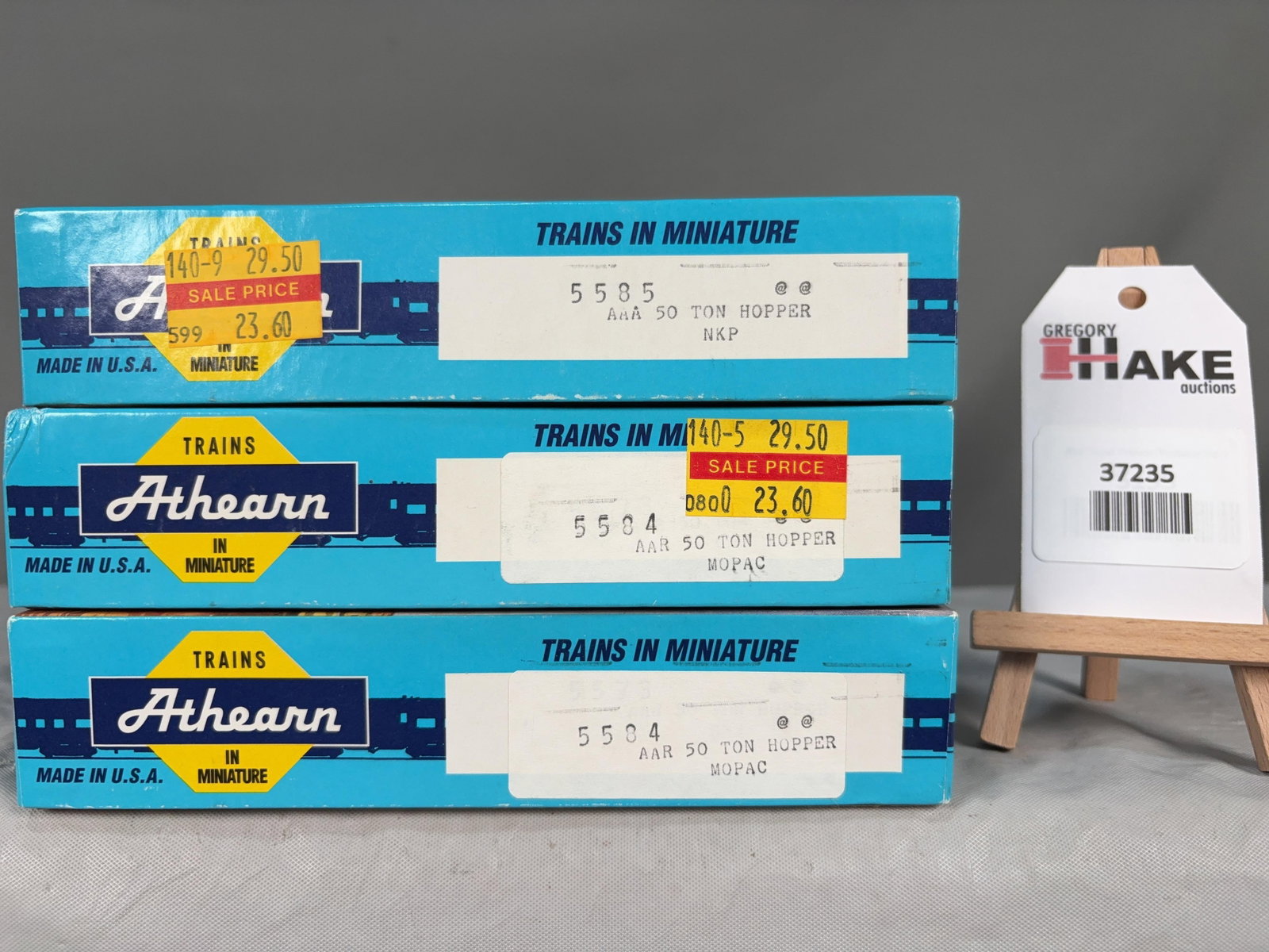 3 Athearn Hopper 5585,5584, 5584 5-Packs w/OB: 3 Athearn Hopper 5585,5584, 5584 5-Packs w/OB, C9 � Size 11x8x5