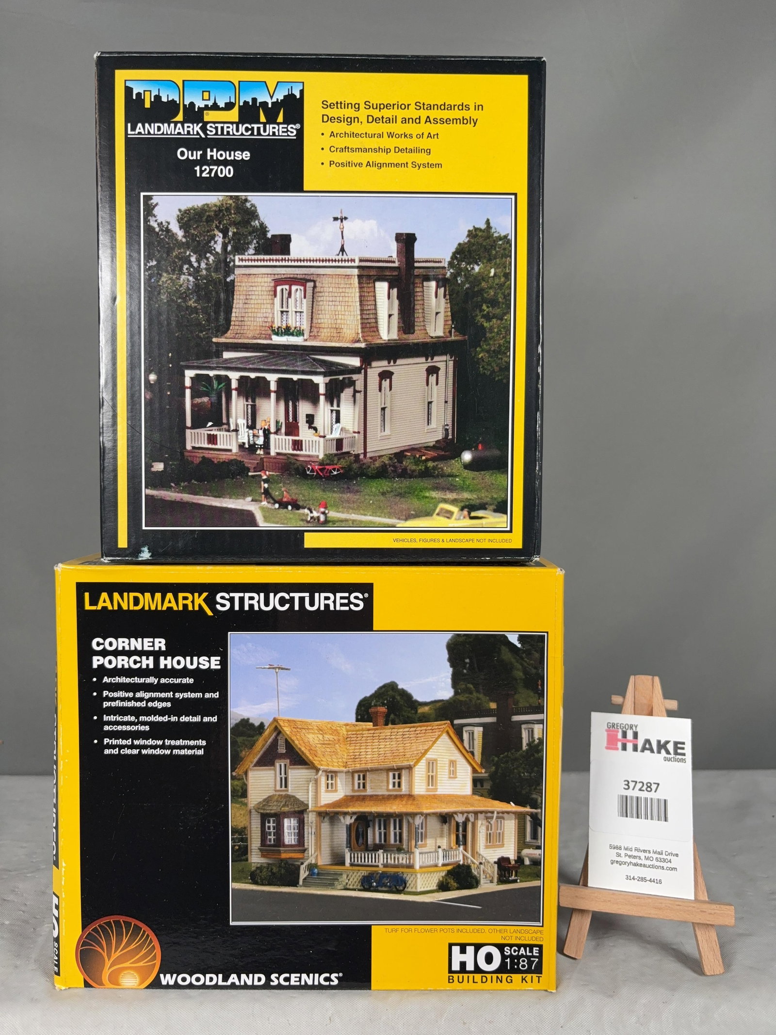 2 Landmark Structures House Model Kits w/OB Our House 12700 & Corner Porch House - 2