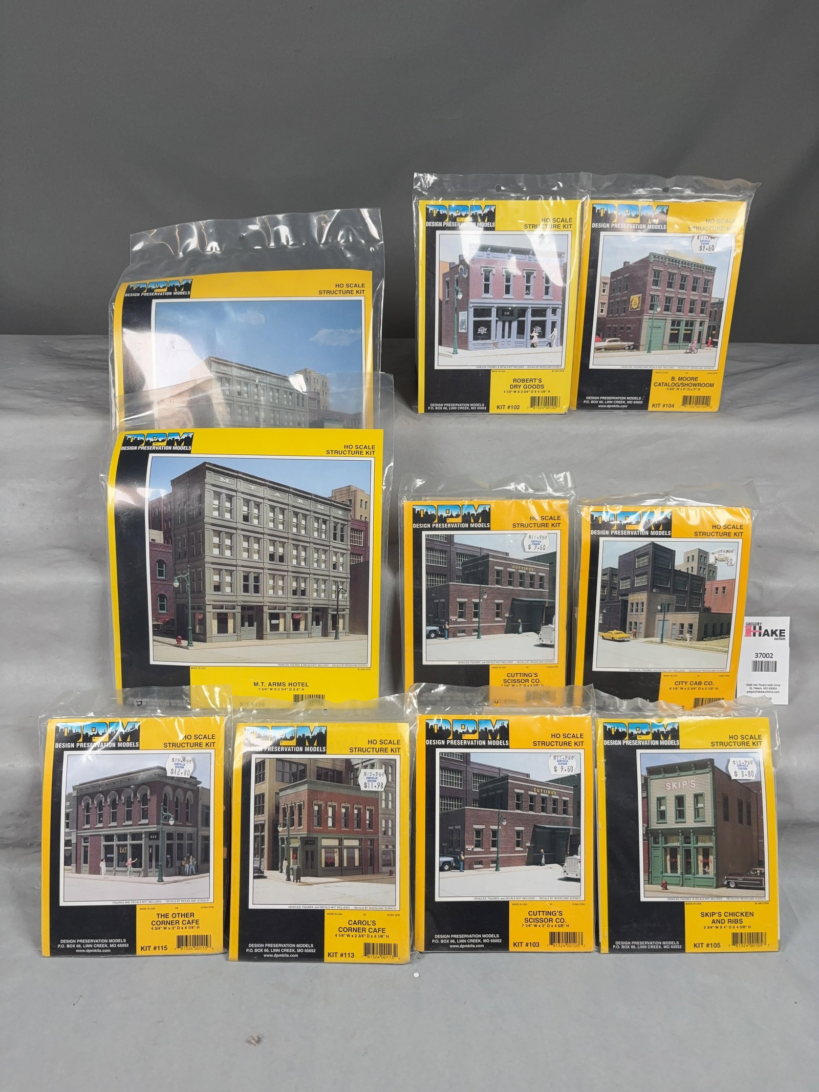 Lot of 10 Design Preservation Models HO Scale Structure Kits. (1 of 2)