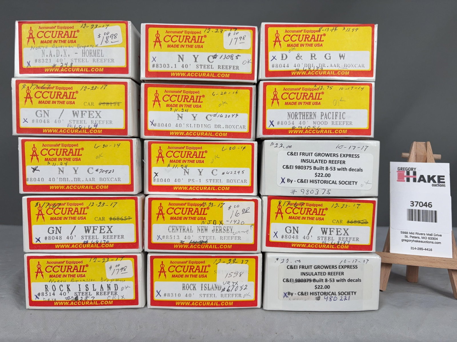 15 Accurail Freight Cars w/OB: 12 Accurail Freight Cars w/OB. Please see Photos for details. � Size 8x10x8