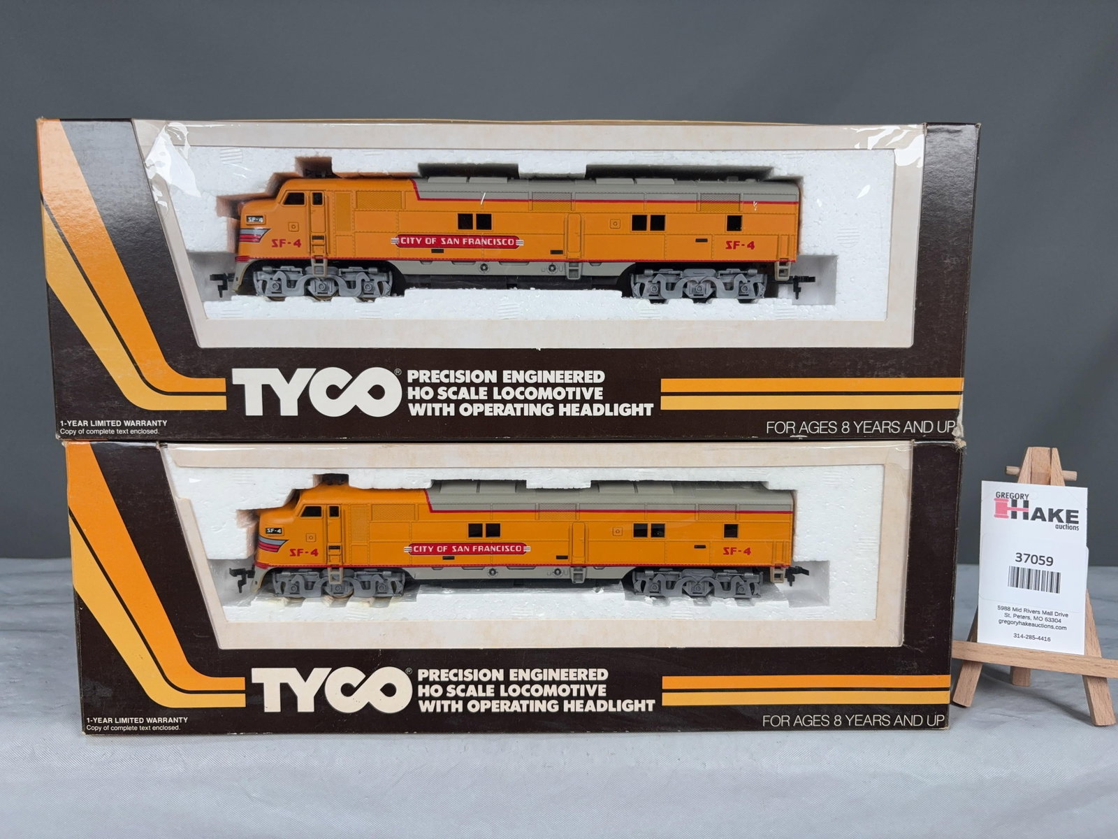 2 Tyco Union Pacific Locomotives with Operating Headlights w/OB - 2