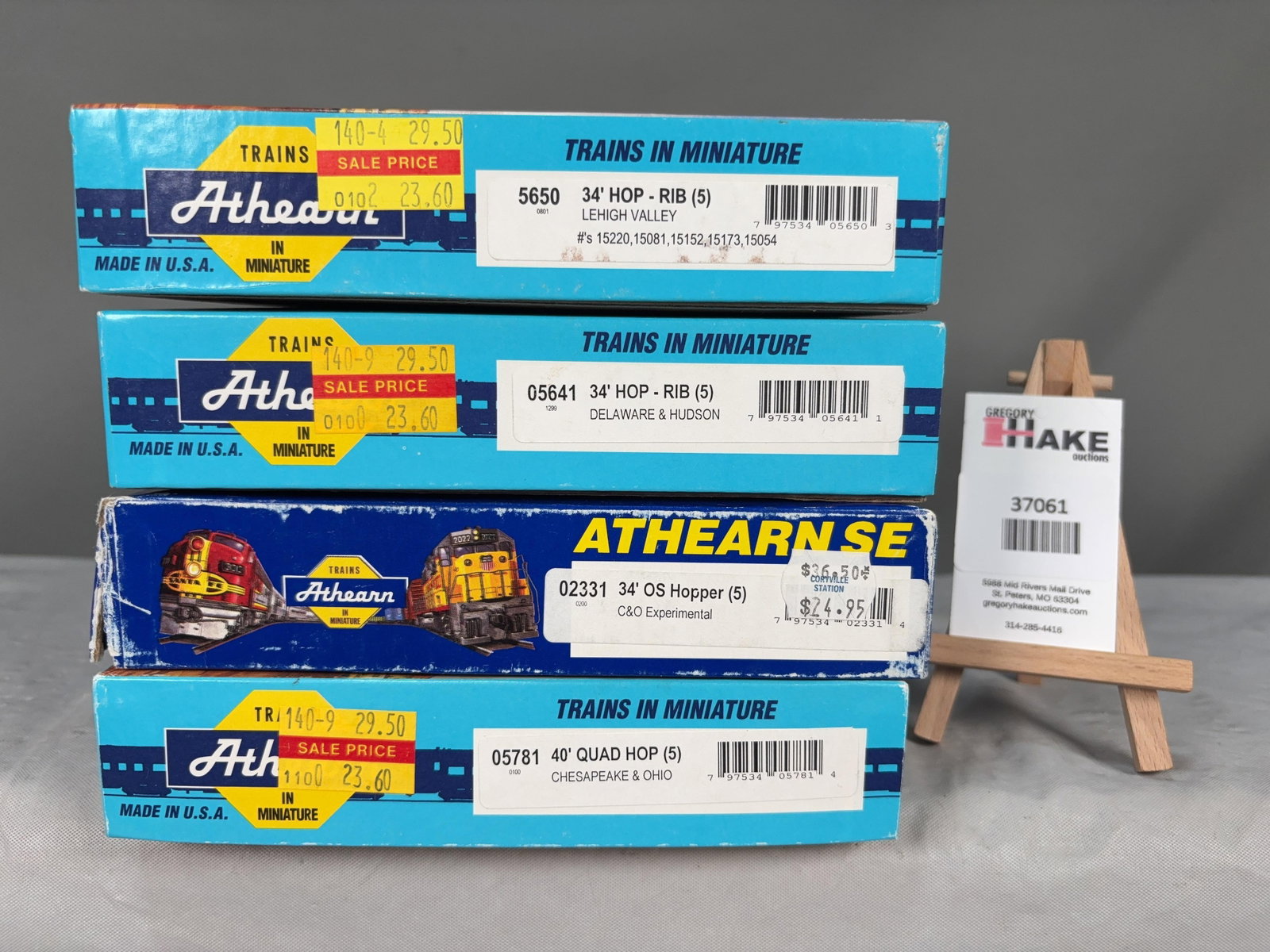 4 Athearn Hopper Car 5 Packs 5641, 5650, 02331, 05781 w/OB: 4 Athearn Hopper Car 5 Packs 5641, 5650, 02331, 05781 w/OB.� Please see Photos for details. � Size 11x8x7