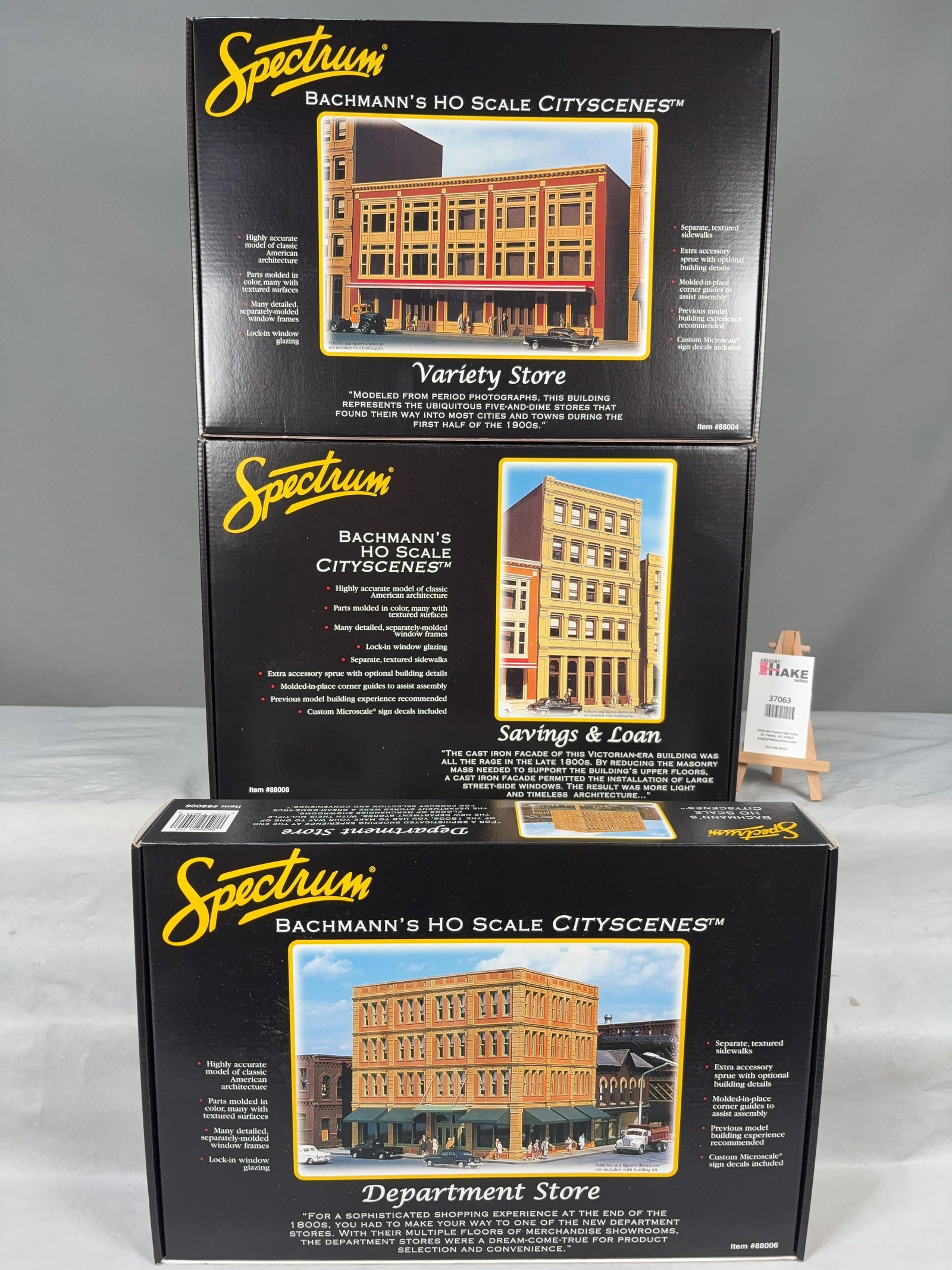 3 Spectrum Bachmann's HO Scale Cityscenes Building Structure Kits w/OB - 2