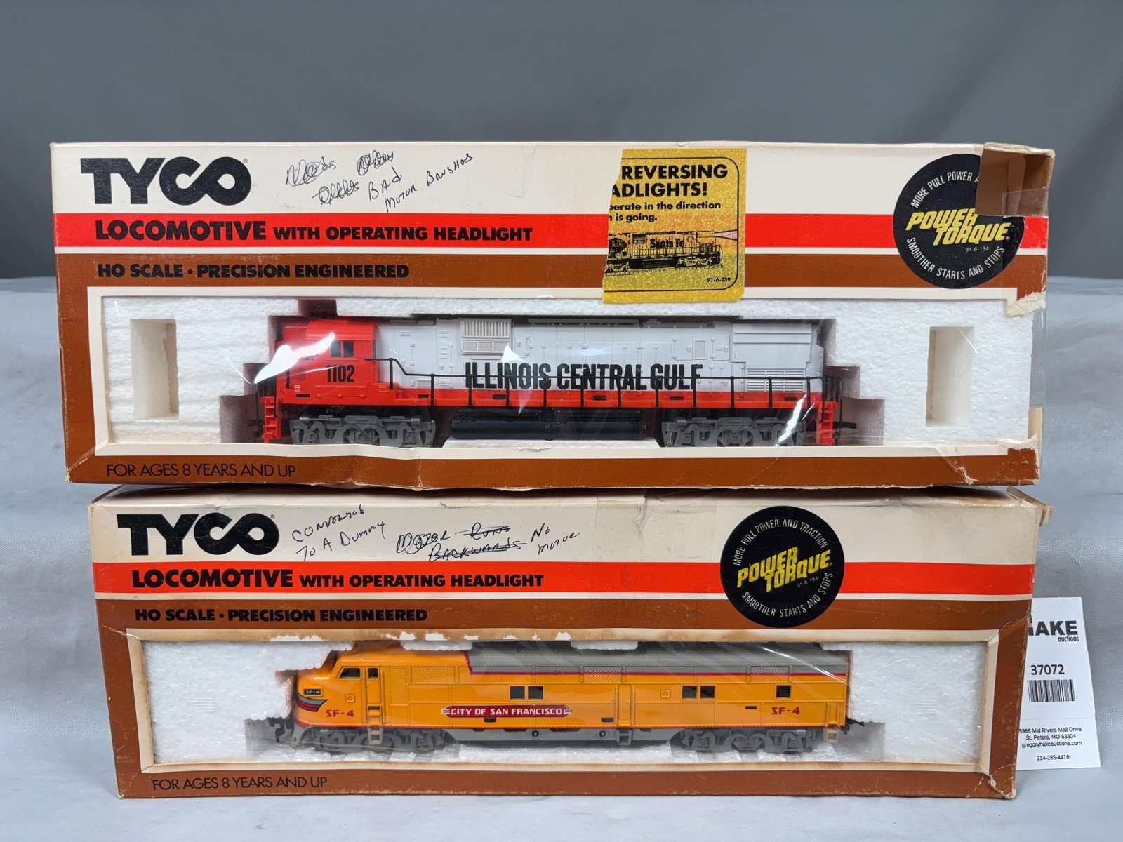 2 Tyco Locomotives 255-23, 250-14 w/OB - 2