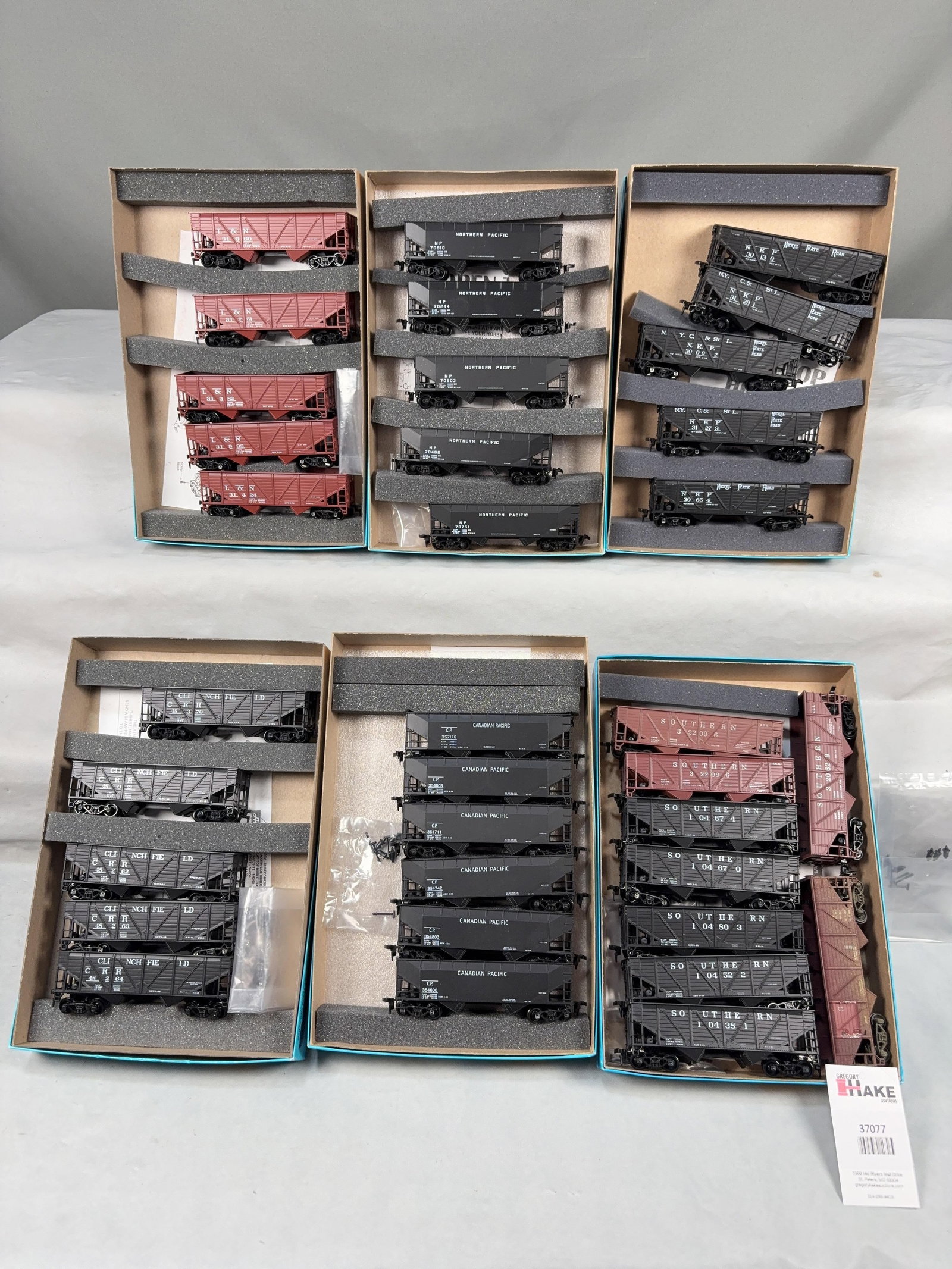5 Athearn Hopper 5 Packs 6106, 5574, 5587, 6111, 6108, 6109 w/OB - 2