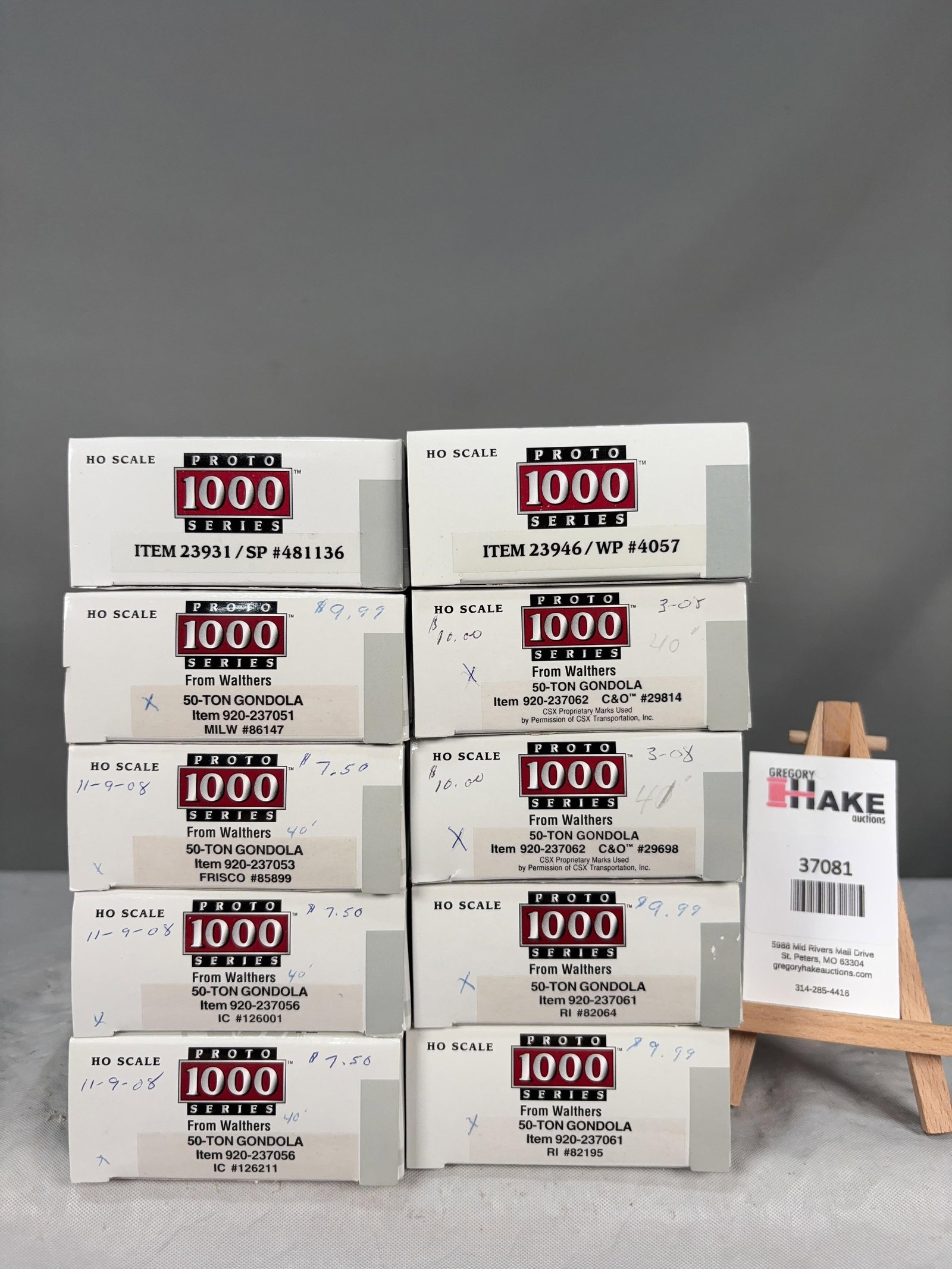 8 Proto 1000 Series from Walthers Freight Cars w/OB: 8 Proto 1000 Series from Walthers Freight Cars w/OB. 6 gondolas, 1 Box Car, 1 Hopper; Please see photo for details, C9. Size 10x7x8
