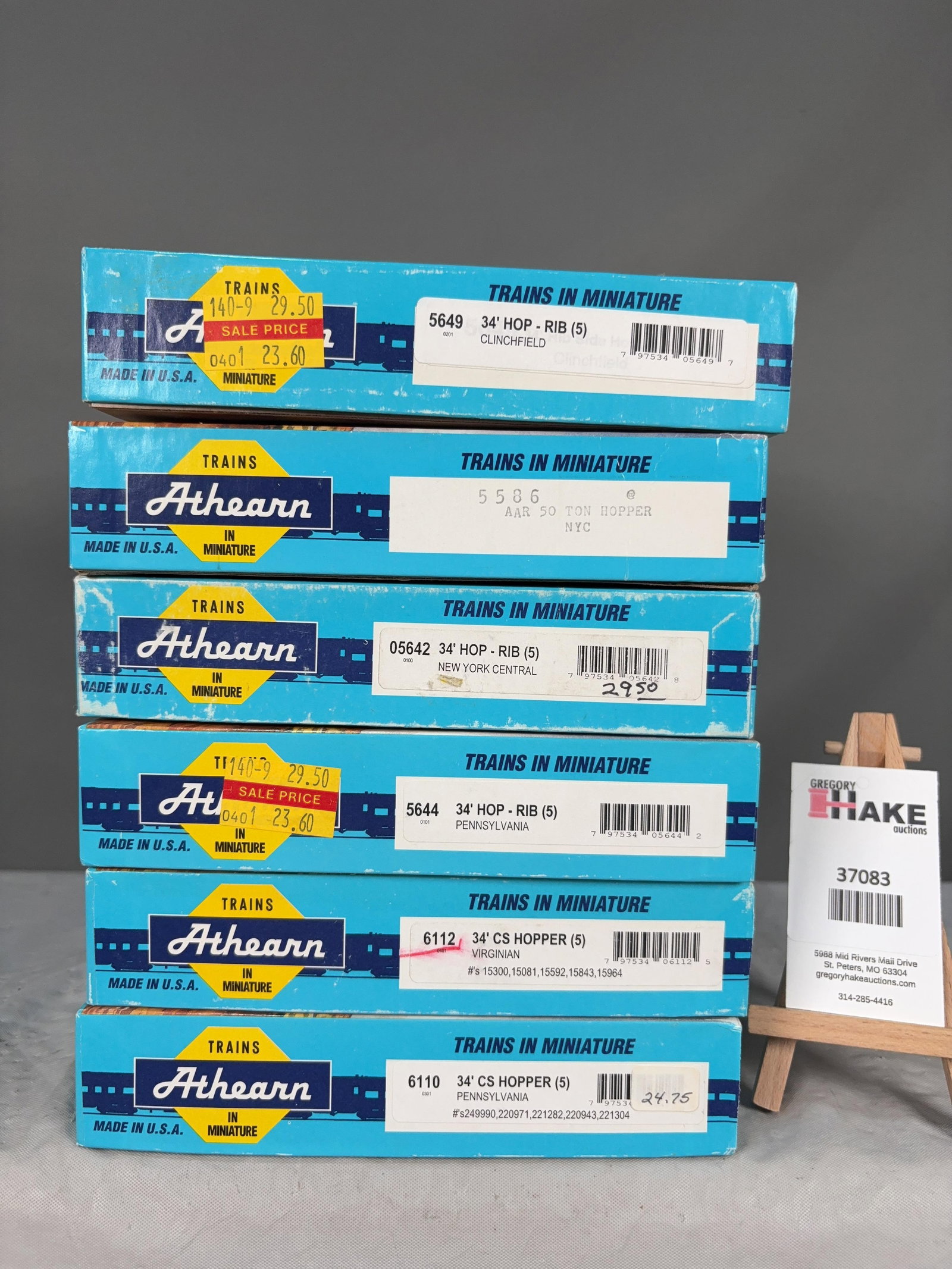 6 Athearn Hopper 5 Packs w/OB: 6 Athearn Hopper 5 Packs w/OB.� Please see Photos for details. � Size 11x8x10