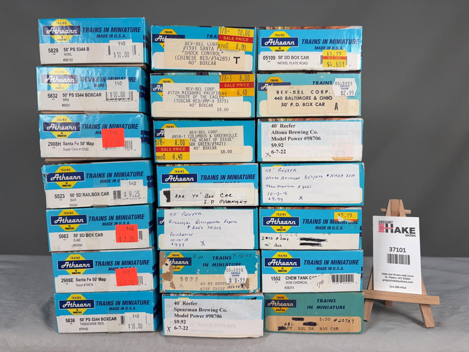 21 Athearn Freight Cars w/OB.�: 21 Athearn Freight Cars w/OB.� Please see Photos for details. � Size 11x12x11