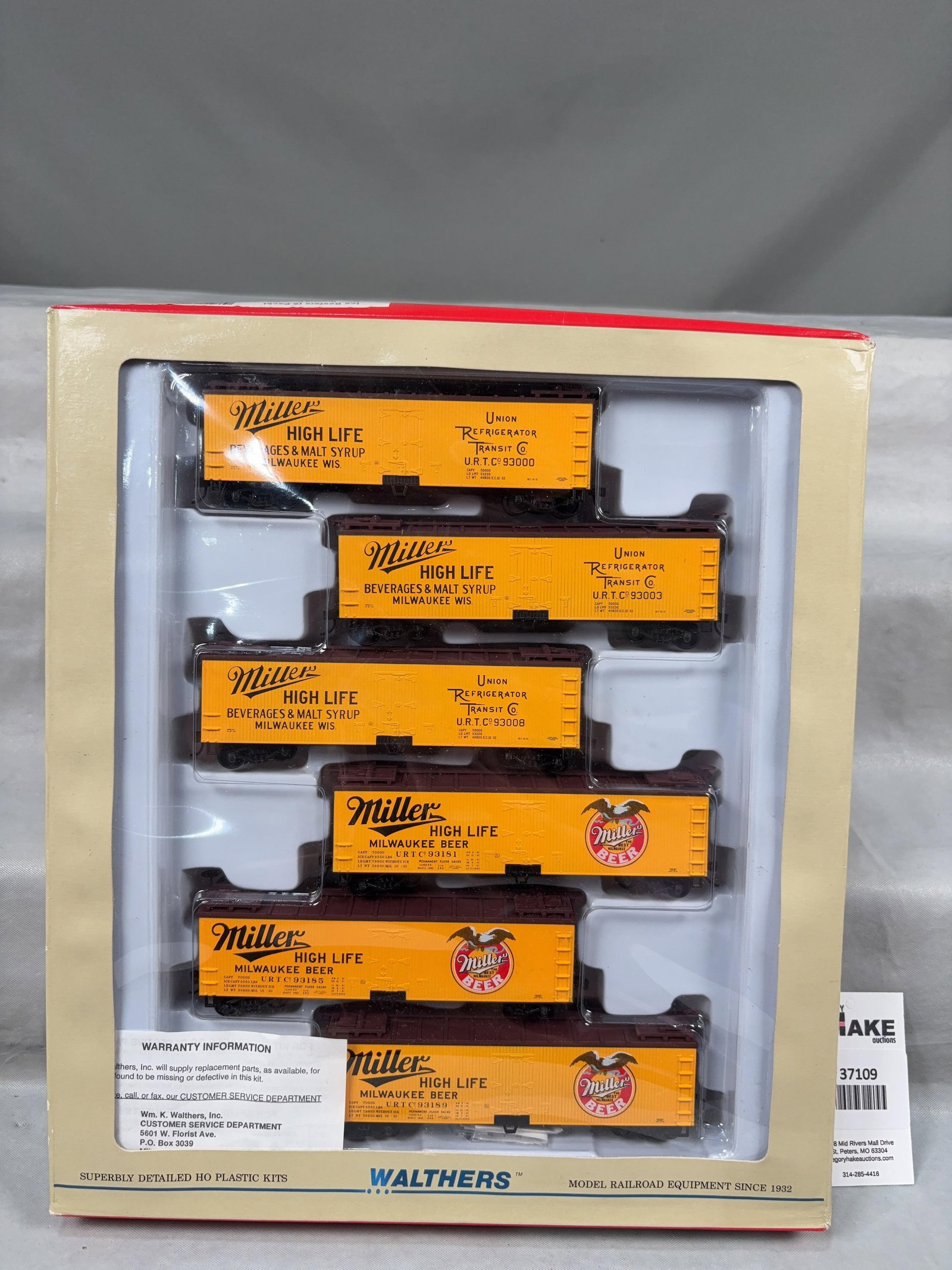 Walthers Ice Reefers 6-Pack Miller Brewing Company Collectible 932-959 - 2