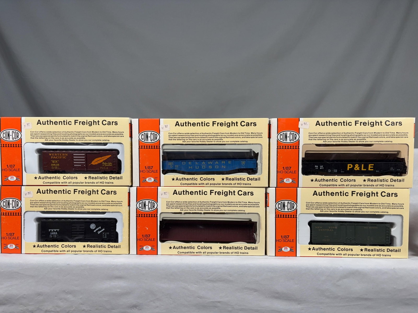 16 Con-Cor Freight Cars w/OB - 3