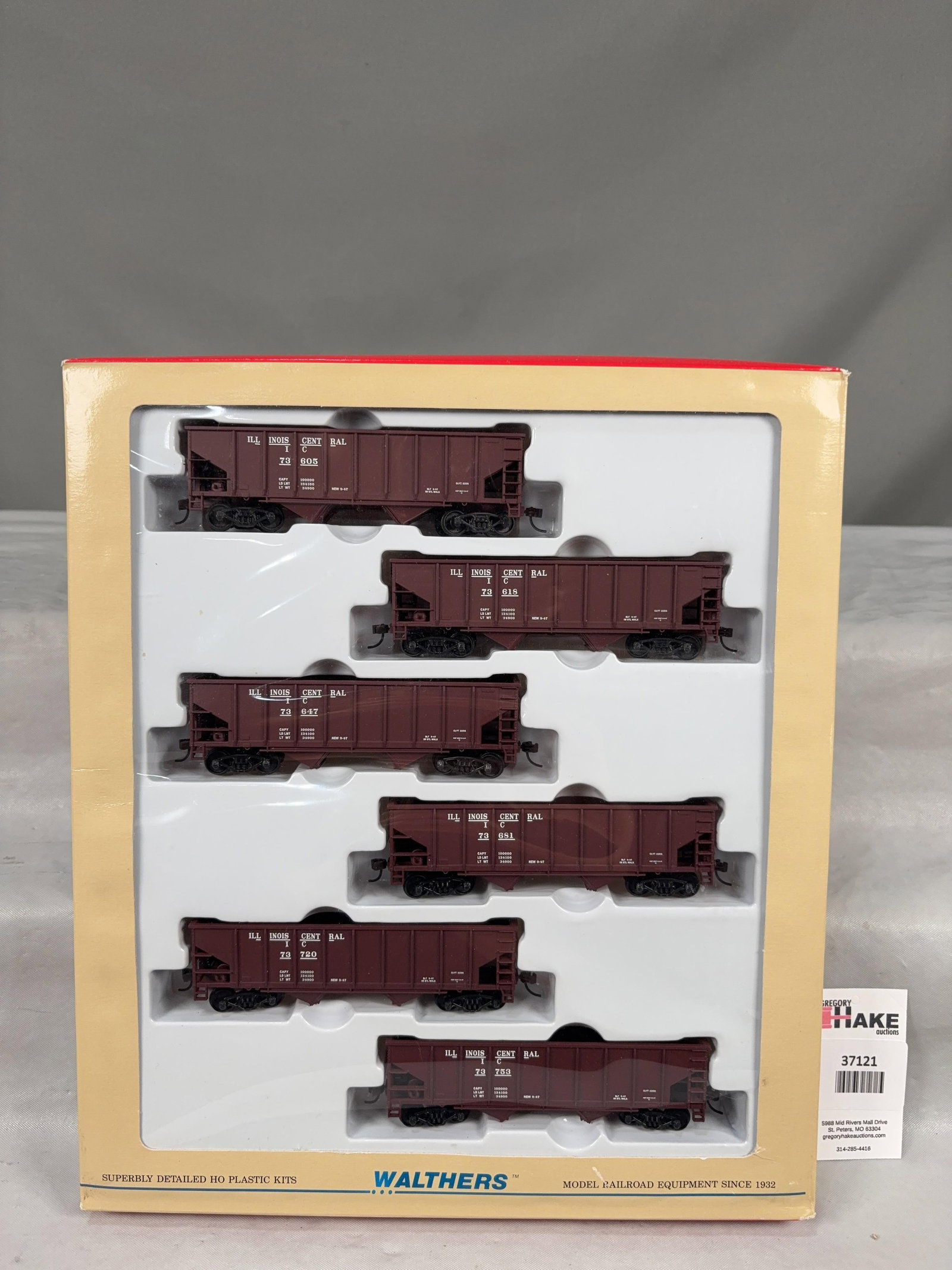 Walthers PS-3 Rib Side Twin Hoppers 6-Pack Illinois Central 932-943 w/OB - 2