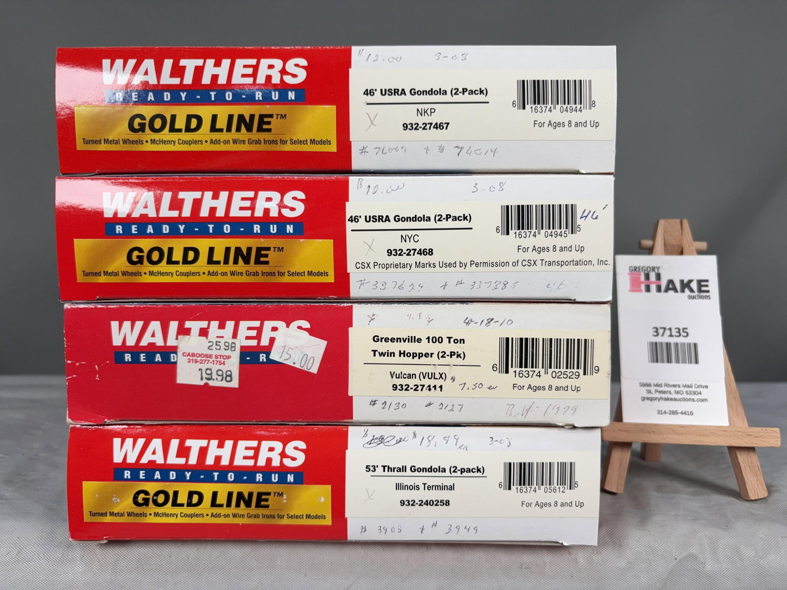 4 Walthers Gondola & Hopper 2-Packs w/OB: 4 Walthers Gondola & Hopper 2-Packs w/OB.� Please see Photos for details. � Size 11x8x7