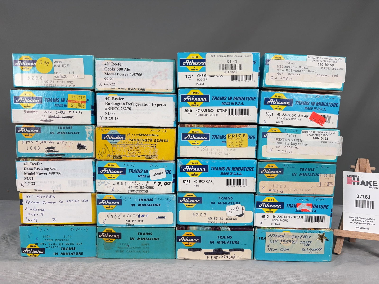 24 Athearn Freight Cars w/OB.�: 24 Athearn Freight Cars w/OB. Please see Photos for details. � Size 8x15x10