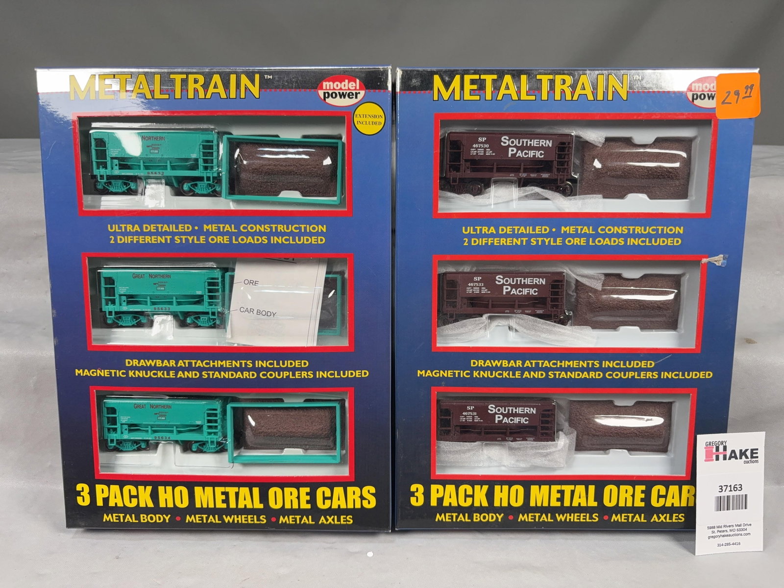2 Model Power Metal Ore Car 3-Packs 3994 & 3991 w/OB - 2