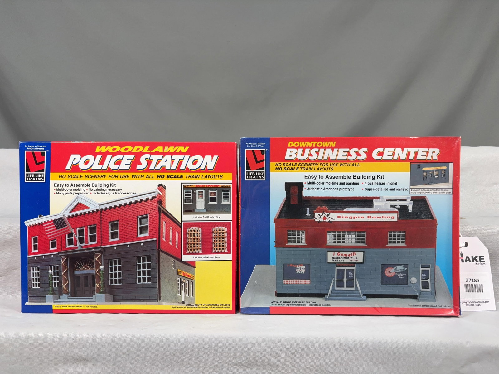 2 Life-Like Trains Building Structure Kits w/OB - 2