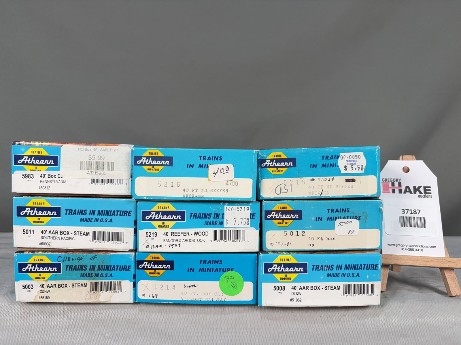 6 Athearn Freight Cars w/OB.�: 6 Athearn Freight Cars w/OB.� Please see Photos for details. � Size 8x12x5