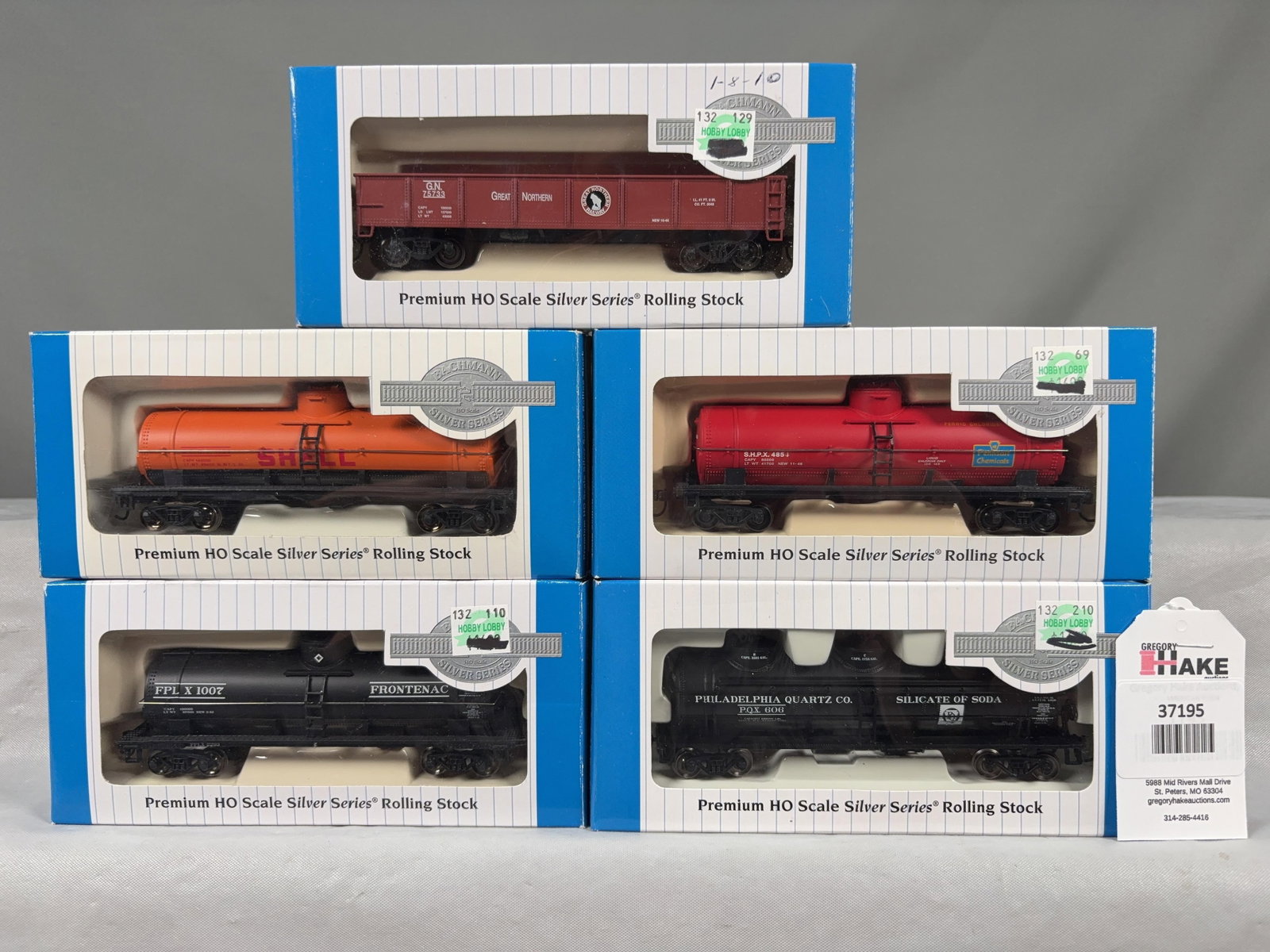 5 Bachmann Silver Series Freight Cars w/OB (1) Gondola & (4) Tank Cars - 2
