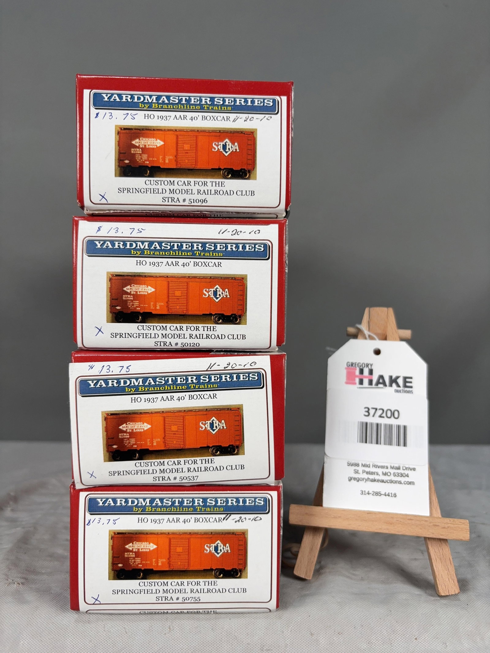 4 Branchline Trains Yardmaster Series Boxcars w/OB: 4 Branchline Trains Yardmaster Series Boxcars w/OB.� Please see Photos for details. � Size 10x4x8