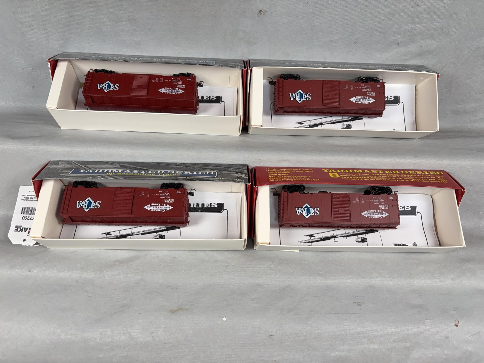 4 Branchline Trains Yardmaster Series Boxcars w/OB - 2