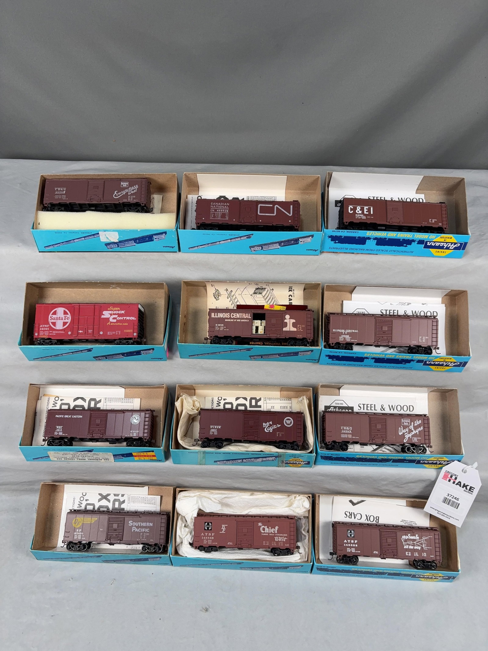 12 Athearn Freight Cars w/OB - 2