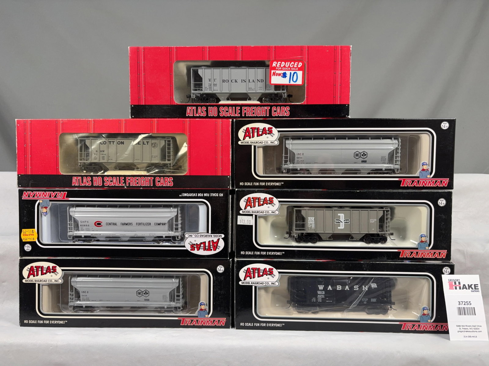 7 Atlas Trainman Covered Hoppers w/OB - 2