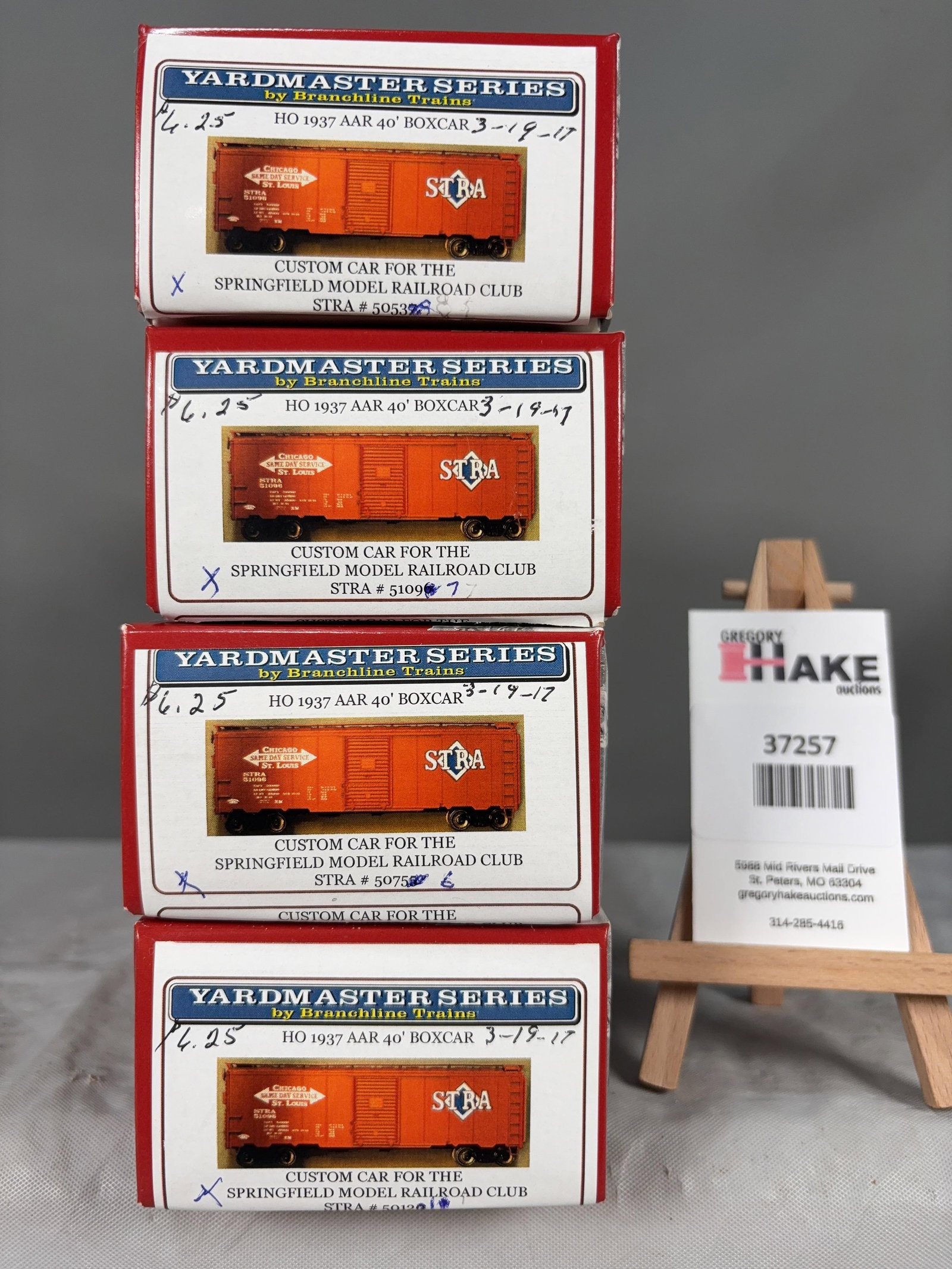 4 Branchline Train Yardmaster Series Boxcars w/OB (1 of 2)