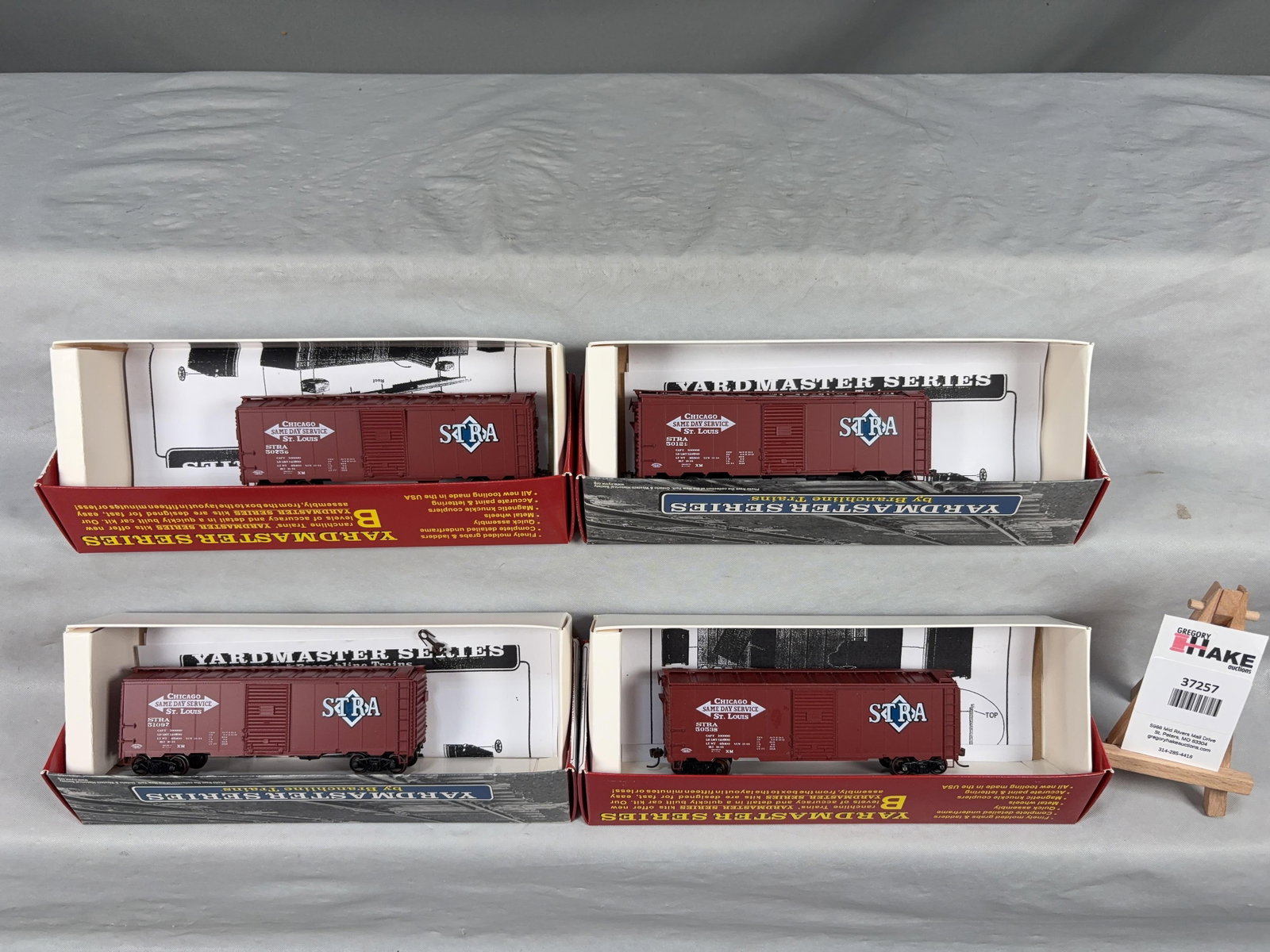 4 Branchline Train Yardmaster Series Boxcars w/OB - 2