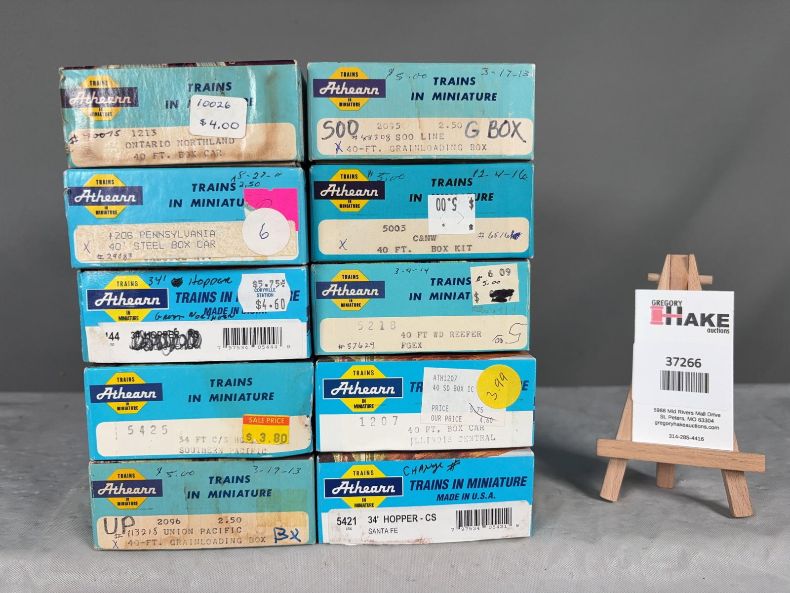10�Athearn Freight Cars w/OB.�Please see photos for details. - 2