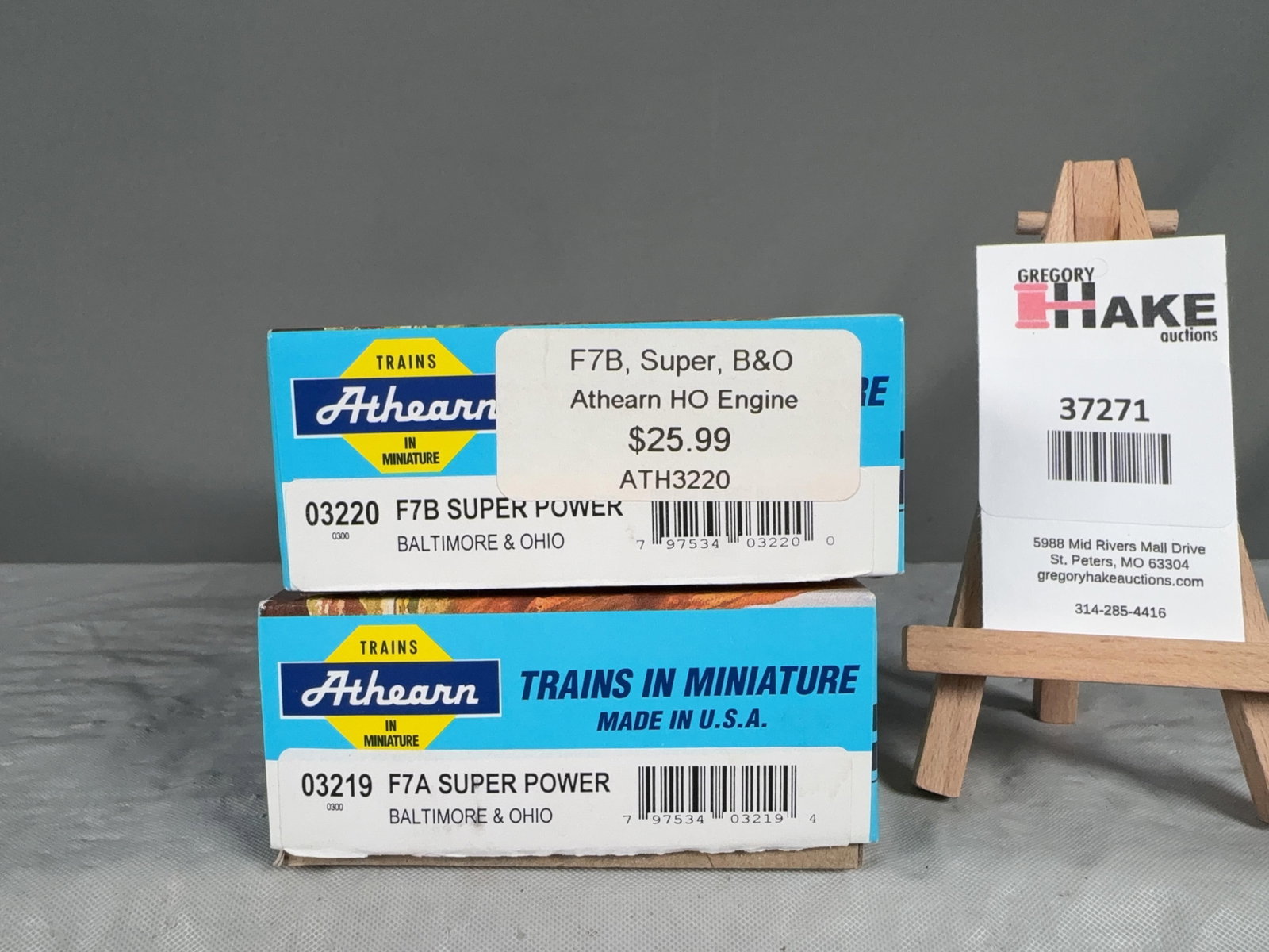 2 Athearn F7A & F7B Super Power Baltimore & Ohio 03220, 03219 w/OB: 2 Athearn F7A & F7B Super Power Baltimore & Ohio 03220, 03219 w/OB, C7. � Size 8x4x4