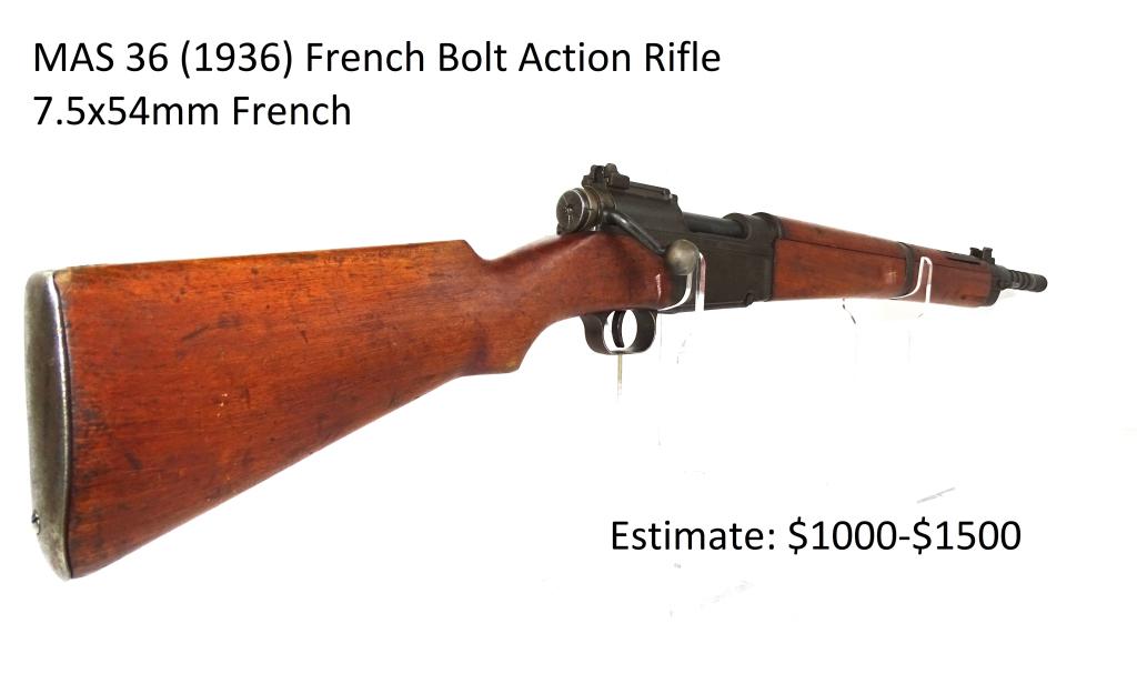 1936 French Bolt Action MAS 7.5x54mm French Rifle: 1936 French Bolt Action MAS 7.5x54mm French Rifle