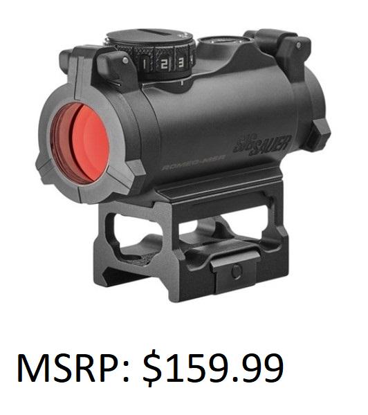 Sig Sauer Romeo MSR Compact Red Dot Sight: Brand New, Black Finish, 2 MOA Red Dot Reticle, 798681618675
