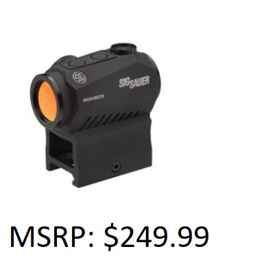 Sig Sauer Romeo 5 Red Dot Sight: Brand New, Graphite Finish, 2 MOA Red Dot Reticle, 798681553396