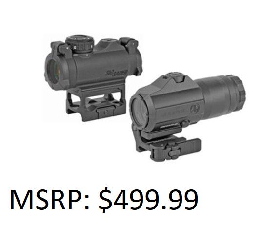 Sig Sauer Romeo MSR/Juliet 3 Combo Kit: Brand New, Black Finish, 2 MOA Red Dot Reticle, 7986811638161