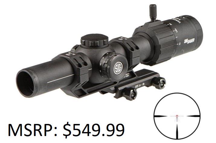 Sig Sauer Tango MSR 1-6x34 30mm Scope: Brand New, MSR-BDC6 Illuminated Reticle, 798681642502