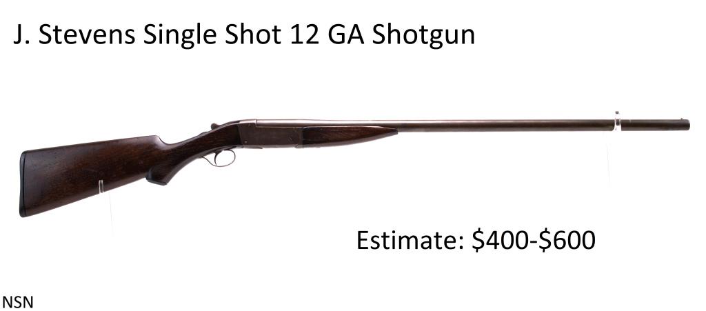 J. Stevens Single Shot 12 GA Shotgun: J. Stevens Single Shot 12 GA Shotgun