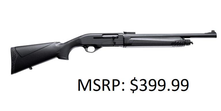 Four Peaks SA-1212 12 GA Semi-Auto Shotgun: Brand New, 5+1 Capacity, Black Finish, Synthetic Sight