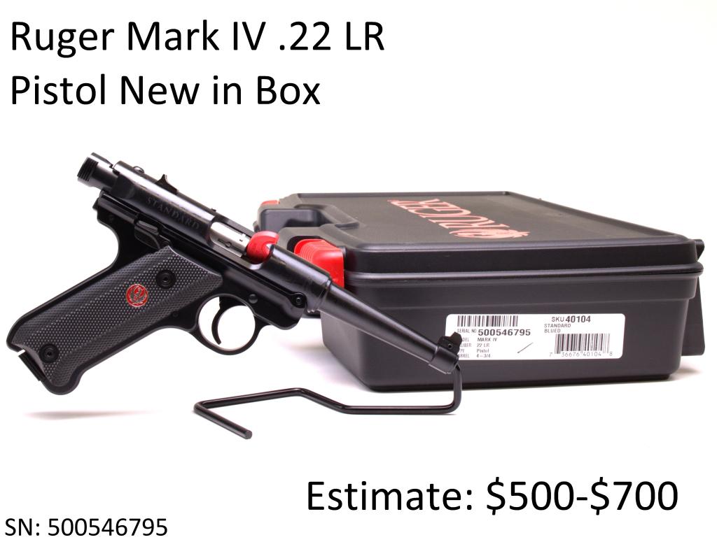 Ruger Mark IV .22 LR Pistol New in Box: Ruger Mark IV .22 LR Pistol New in Box