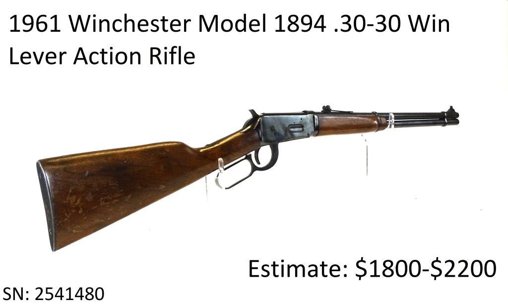 1961 Winchester Model 1894 .30-30 Win Rifle: 1961 Winchester Model 1894 .30-30 Win Rifle