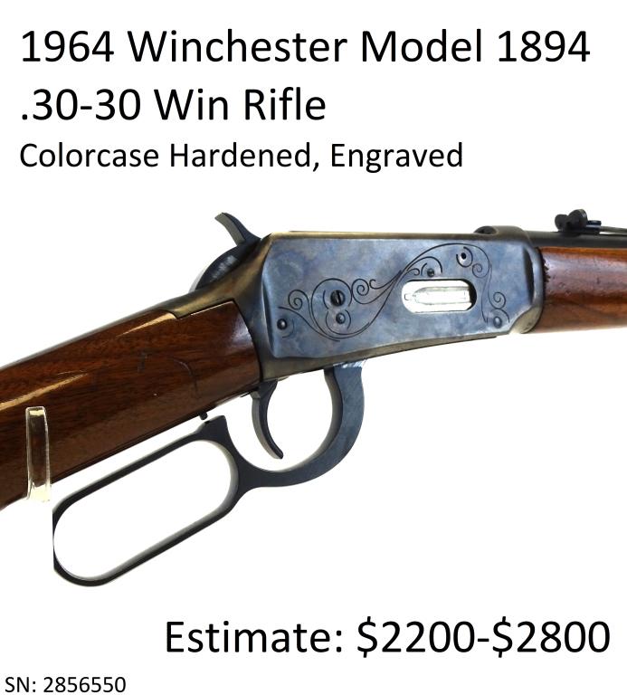 1964 Winchester Model 1894 .30-30 Win SRC: Colorcase Hardened, Engraved