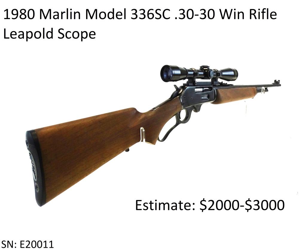 1980 Marlin Model 336SC .30-30 Win Rifle: Leapold Scope