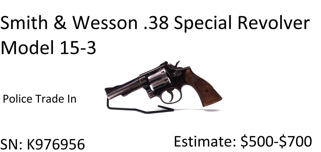 Smith & Wesson Model 15-3 .38 SPL Revolver: Police Trade In
