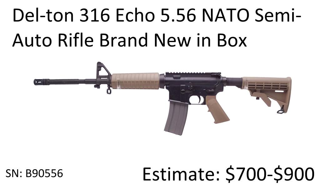 Del-Ton 316 Echo 5.56 NATO Semi-Auto Rifle: New in Box