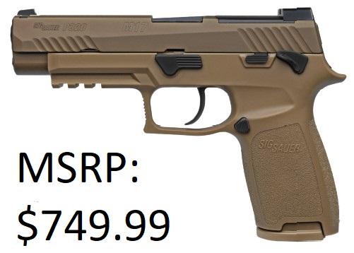 Sig Sauer P320 M17 9mm FDE Handgun: Sig Sauer P320 M17 9mm FDE Handgun