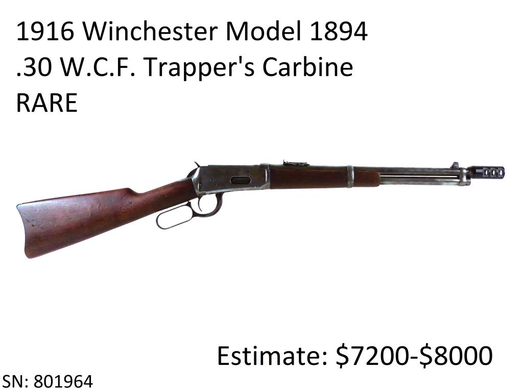 1916 Winchester 1894 .30 WCF Trappers Carbine: All Original, Strong Bore, Smooth Action, RARE