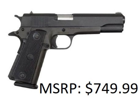 Rock Island Armory M1911-A1 GI .45 ACP Black Pisto (1 of 1)
